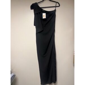 Pretty Garden Women's Formal Black One Shoulder Dress Size L